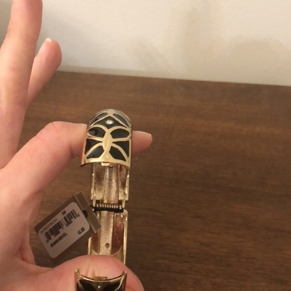 Sequin by Nordstrom Black Enamel Bangle Bracelet - Picture 6 of 6